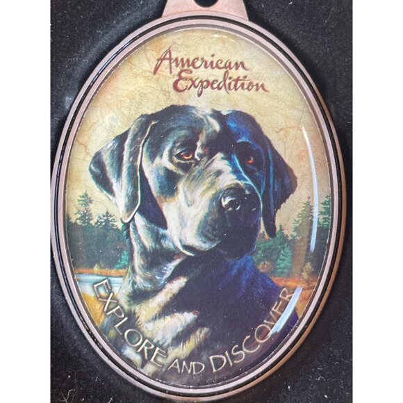 American Expedition Black Lab Metal Keychain Oval Shape Gift Boxed - Picture 6 of 6